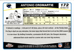 2006 Antonio Cromartie Topps Chrome BLACK REFRACTOR ROOKIE 063/199 RC #172 San Diego Chargers