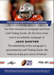 2022 Jack Sawyer Leaf Pro Set BLUE ROOKIE AUTO AUTOGRAPH #PSA-JS1 Pittsburgh Steelers