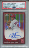 2013 Carlos Martinez Topps Chrome ROOKIE RED REFRACTOR AUTO 20/25 AUTOGRAPH RC PSA 10 #107 St. Louis Cardinals 6715 *POP 1*