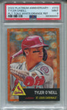 2022 Tyler O'Neill Topps Chrome Platinum Anniversary TOILE WHITE ORANGE REFRACTOR 05/25 PSA 9 #312 St. Louis Cardinals 8997