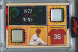 2025 Steve Carlton Gaylord Perry Leaf Seasons in the Sun SEASON LEADERS RAINBOW FOIL DUAL JERSEY BAT 05/15 RELIC #SL-33 Phillies Indians HOF