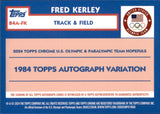 2024 Fred Kerley Topps Chrome US Olympic & Paralympic Hopefulls 1984 DESIGN GOLD REFRACTOR AUTO 36/50 AUTOGRAPH #84A-FK Team USA