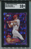 2023 Tommy Edman Topps Chrome Sapphire PURPLE REFRACTOR 06/10 SGC 10 #294 St. Louis Cardinals 1953
