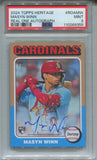 2024 Masyn Winn Topps Heritage ROOKIE REAL ONE AUTO AUTOGRAPH RC PSA 9 #ROA-MW St. Louis Cardinals 9355