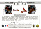 2001 Albert Pujols Chipper Jones Upper Pros & Prospects ROOKIE DUAL BAT RELIC RC #PP-JP Cardinals Braves