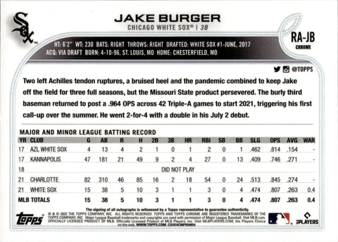 Jake Burger - 2023 MLB TOPPS NOW® Card 705 - PR: 369