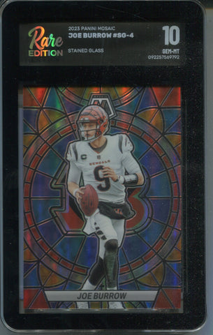 2023 Joe Burrow Panini Mosaic STAINED GLASS RARE EDITION 10 #SG-4 Cincinnati Bengals 9792