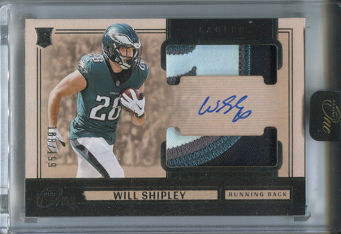2024 Will Shipley Panini One ROOKIE DUAL PATCH AUTO 108/199 AUTOGRAPH RELIC #48 Philadelphia Eagles