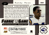 1999 Randy Moss Leaf Certified FABRIC OF THE GAME 0410/1000 #FG44 Minnesota Vikings HOF