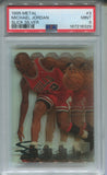 1995-96 Michael Jordan Fleer Metal SLICK SILVER PSA 9 #3 Chicago Bulls HOF 6329