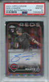 2024 Noelvi Marte Topps Chrome ROOKIE REFRACTOR AUTO 230/499 AUTOGRAPH RC PSA 10 #RA-NM Cincinnati Reds 6276