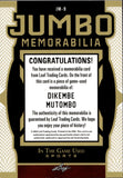 2024 Dikembe Mutombo Leaf In the Game Used PLATINUM BLUE JUMBO PATCH 3/3 RELIC #JM-9 Houston Rockets
