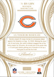 2025 Luther Burden III Panini Flawless EMERALD GREEN ROOKIE SHOWCASE QUAD LAUNDRY TAG PATCH 3/5 RELIC #RS-LBN Chicago Bears
