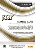 2023 Carmelo Hayes Relic Auto Autograph Panini Immaculate Collection WWE Memorabilia Autographs 28/99 #MA-CHY NXT