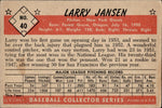 1953 Larry Jansen Bowman Black and White #40 New York Giants BV $60