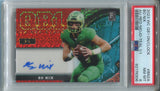 2023 Bo Nix Autograph Wild Card QB1 ON THE CLOCK RED MOJO TEAL ROOKIE AUTO 1/1 PSA 8 #BN2A OREGON DUCKS DENVER BRONCOS