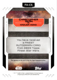 2023 Christopher Sean as Kazuda Xiono Autograph Topps Star Wars Finest #FA-CS AUTO