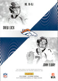 2019 Drew Lock John Elway Panini Illusions ROOKIE IDOLS DUAL JERSEY RELIC #RI-DJ Denver Broncos