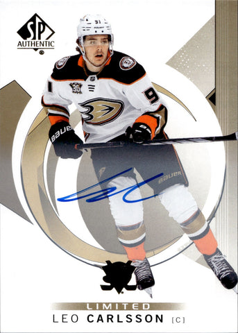2024-25 Leo Carlsson Upper Deck SP Authentic LIMITED AUTO AUTOGRAPH #29 Anaheim Ducks