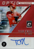 2018 Tyler O'Neall Donruss Optic RED AUTO 21/25 AUTOGRAPH #OA-TO St. Louis Cardinals