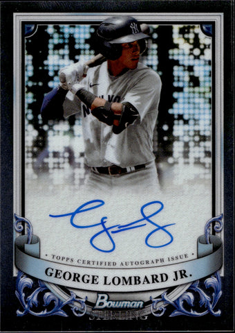 2024 George Lombard Jr. Bowman Sterling AUTO AUTOGRAPH #PA-GL New York Yankees