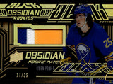 2021-22 Owen Power Upper Deck Black ROOKIE OBSIDIAN PATCH 17/35 RELIC #ORJ-OP Buffalo Sabres