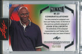 2024 John Stallworth Leaf Metal BLUE INSCRIPTIONS AUTO 015/100 AUTOGRAPH #MI-JS1 Pittsburgh Steelers HOF