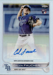 2022 Calvin Faucher Topps Chrome ROOKIE REFRACTOR AUTO AUTOGRAPH #AC-CF Tampa Bay Rays