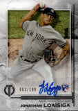 2019 Jonathan Loaisiga Topps Tribute ROOKIE AUTO 063/199 AUTOGRAPH #TA-JL New York Yankees