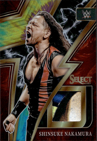2023 Shinsuke Nakamura Panini Select TIE DYE SPARKS SHIRT 20/25 RELIC #SP-SNK Friday Night Smackdown