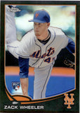 2013 Zack Wheeler Topps Chrome Update BLACK REFRACTOR ROOKIE 84/99 RC #MB-32 New York Mets