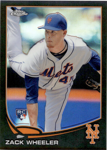 2013 Zack Wheeler Topps Chrome Update BLACK REFRACTOR ROOKIE 84/99 RC #MB-32 New York Mets