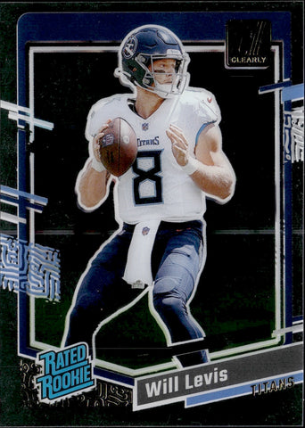 2023 Will Levis Panini Clearly Donruss GOLD ROOKIE RC #94 Tennessee Titans