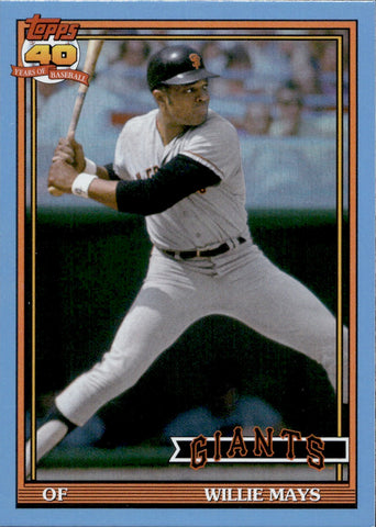2021 Willie Mays Topps Archives BLUE FOIL 17/25 #198 San Francisco Giants HOF