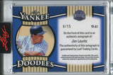 2025 Jim Leyritz Leaf Bronx Legacy YANKEES DOODLES AUTO 06/15 AUTOGRAPH #YD-JL1 New York Yankees