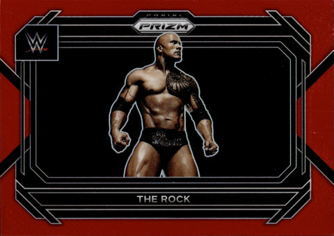 2023 The Rock Panini Prizm WWE RED PRIZM 181/299 #41 WWE Legend