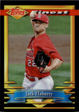 2021 Jack Flaherty Topps Finest FLASHBACK BLACK REFRACTOR 22/25 JERSEY NUMBER #156 St. Louis Cardinals