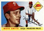 1955 Mayo Smith Topps ROOKIE RC #130 Philadelphia Phillies BV $25