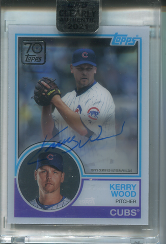 2021 Kerry Wood Topps Clearly Authentic AUTO AUTOGRAPH #70TBA-KW Chicago Cubs