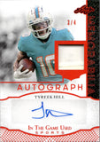 2024 Tyreek Hill Leaf In the Game Used RED JERSEY AUTO 3/4 AUTOGRAPH RELIC #IGA-TH2 Miami Dolphins