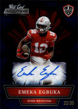 2021 Emeka Egbuka Wild Card Alumination BLUE ROOKIE AUTO 22/35 AUTOGRAPH RC #ANBC-A Tampa Bay Buccaneers