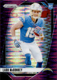 2024 Ladd McConkey Panini Prizm PURPLE PULSAR ROOKIE RC #385 Los Angeles Chargers