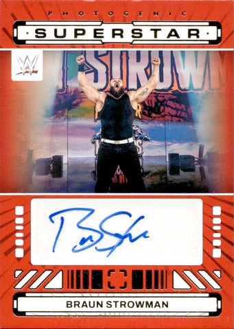 2024 Braun Strowman Panini Photogenic SUPERSTAR AUTO AUTO #SG-BST Monday Night Raw