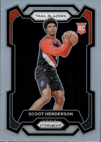 2023-24 Scoot Henderson Panini Prizm HOLO SILVER ROOKIE RC #141 Portland Trail Blazers