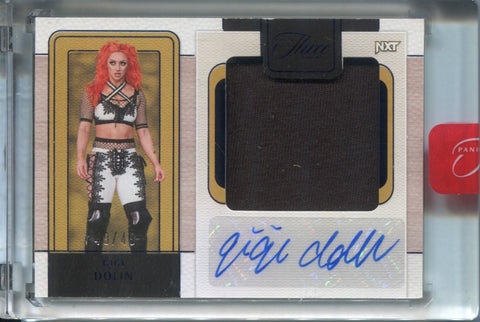 2024 GiGi Dolin Panini Three Count BLUE JUMBO SHIRT AUTO 49/49 AUTOGRAPH RELIC #JM-GGD NXT