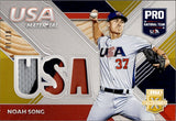 2020 Noah Song Panini Elite Extra Edition USA BASEBALL MATERIAL PATCH 01/10 RELIC Boston Red Sox