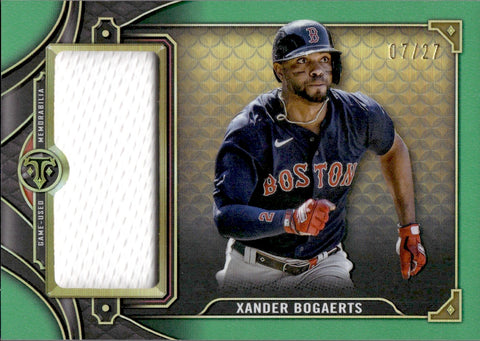 2022 Xander Bogaerts Topps Triple Threads EMERALD JUMBO JERSEY 07/27 RELIC #SJR-XB1 San Diego Padres