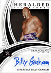 2022 Superstar Billy Graham Panini Immaculate WWE HERALDED SIGNATURES AUTO 21/99 AUTOGRAPH #HS-SBG WWE Legend