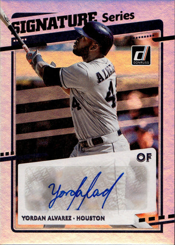2020 Yordan Alvarez Panini Donruss SIGNATURE SERIES AUTO AUTOGRAPH #SS-YA Houston Astros