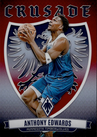 2023-24 Anthony Edwards Panini Phoenix RED CRUSADE 032/125 #13 Minnesota Timberwolves
